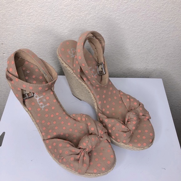 Splendid Polka Dot Espadrille Wedges - Picture 3 of 8